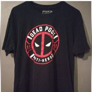 Official Marvel Deadpool 1991 Anti-Hero Unisex T-Shirt Size Large Black and Red